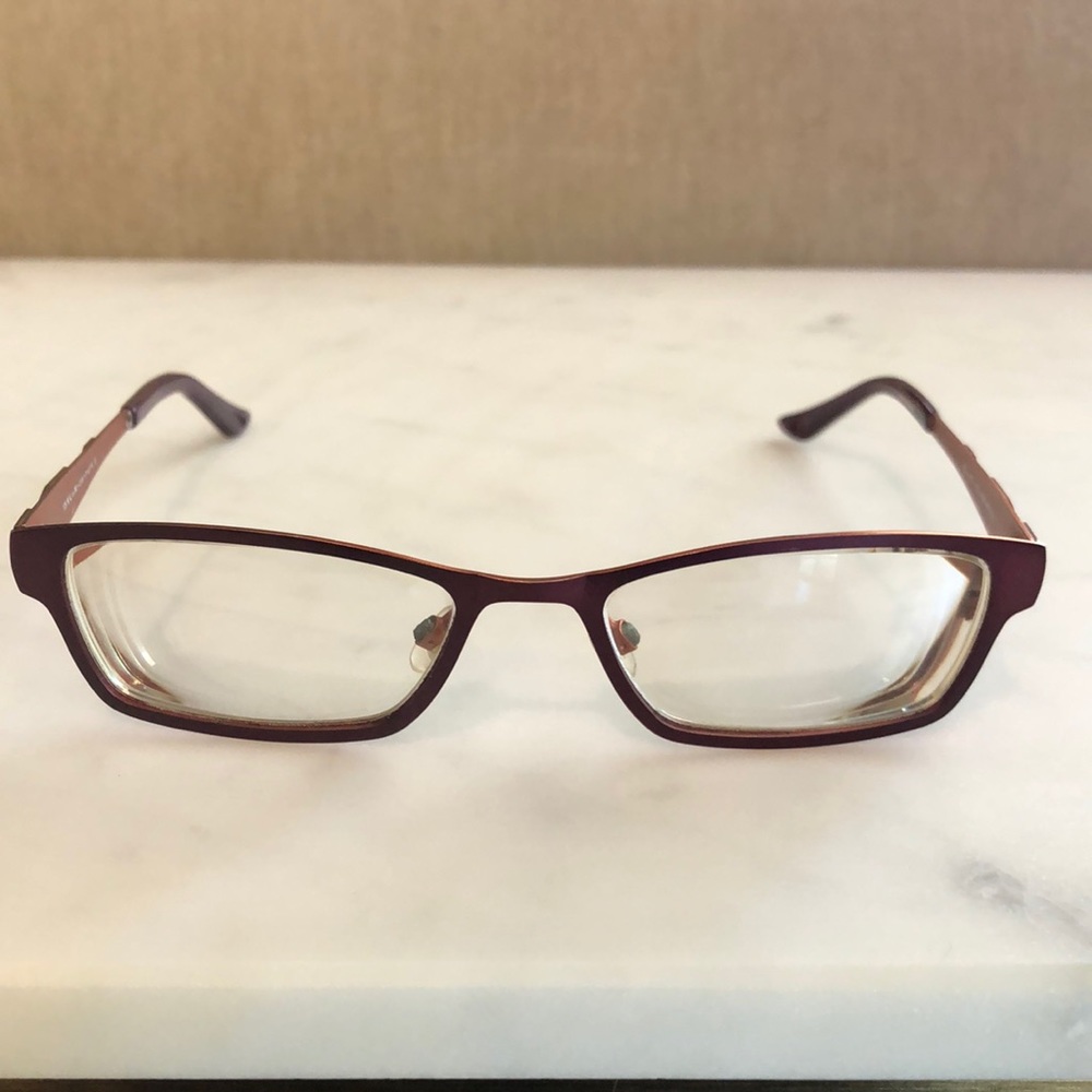 KLIIK Denmark Prescription Glasses Square Copper Deep Plum EUC 492 636 48-18-135